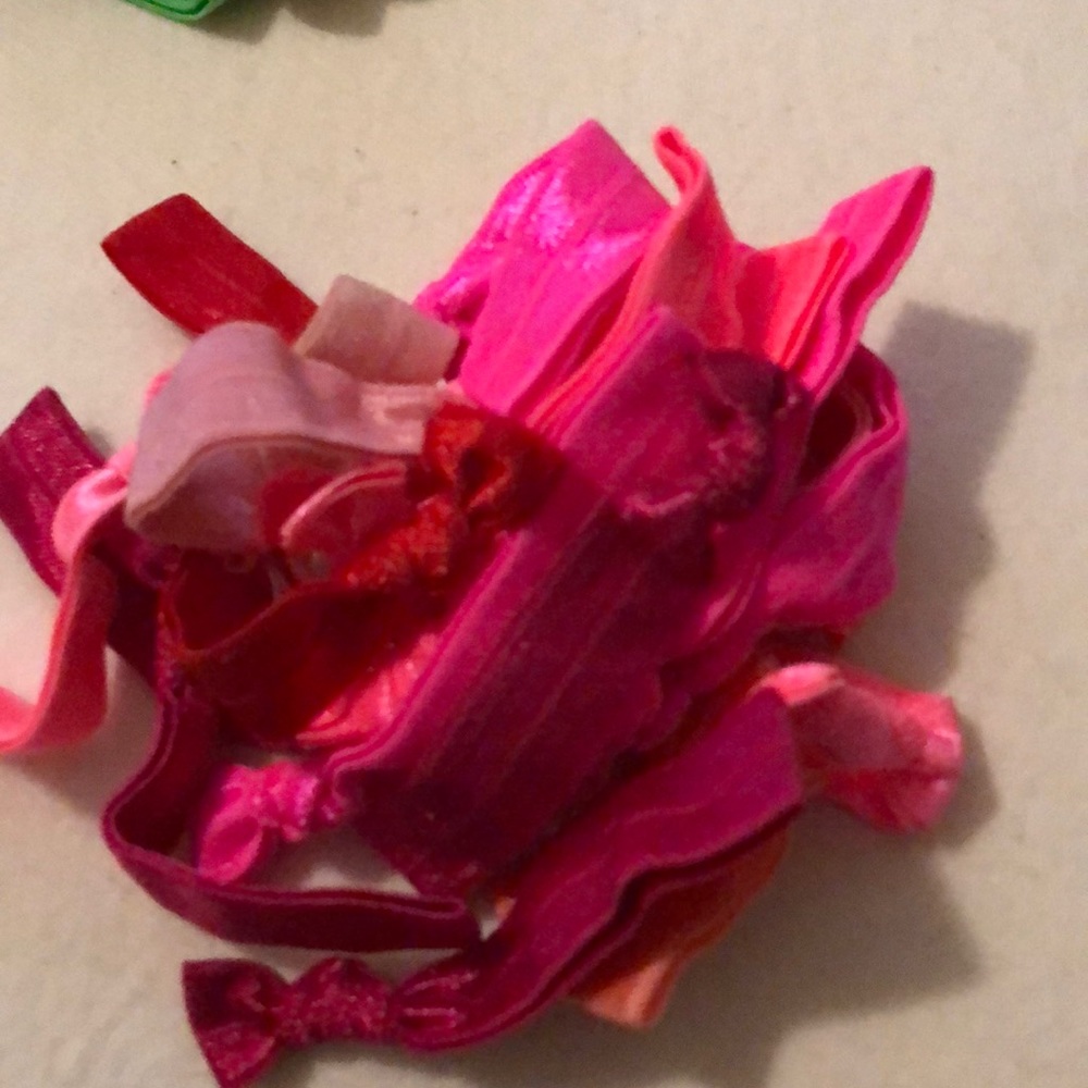 Set of 60 ribbon hair ties- multiple colors. - Picture 3 of 5